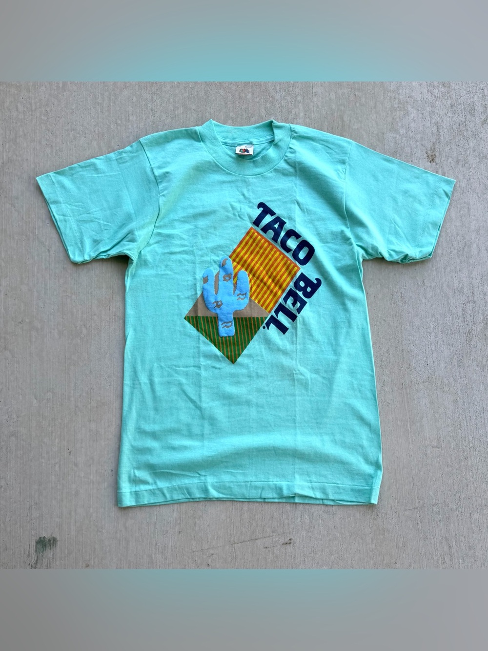 Vintage Taco Bell T Shirt 90s Single Stitch Fruit Of The Loom USA Cactus